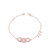 Cheap tock Fashion Three-ring clasped thin chain Bracelet