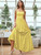 Women Yellow Big Swing Straps Long Dress