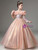 Fashion Pink Sequins Long Sleeve Flower Girl Dress