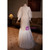 Simple White Mermaid Lace Long Sleeve Wedding Dress