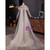 White Mermaid Lace Tulle Pleats Long Sleeve Wedding Dress