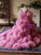 Pink Ball Gown Tulle Strapless Princess Quinceanera Dress