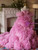 Pink Ball Gown Tulle Strapless Princess Quinceanera Dress