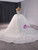 White Ball Gown Tulle Beading Luxury Wedding Dress