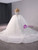 White Ball Gown Tulle Beading Luxury Wedding Dress