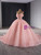 Pink Tulle Sequins Off the Shoulder Princess Prom Dress