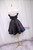 Black Satin Strapless Bow Homecoming Dress