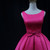Fuchsia Satin Bow Homecoming Dress