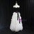 Strapless White Tulle Black Beaidng Prom Dress