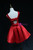 Red Satin Backless Bow Homecoming Dress