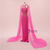 Fuchsia Mermaid Tulle Halter Beading Prom Dress