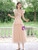 Champagne Pink Tulle Butterfly Prom Dress