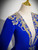 Royal Blue Velvet Long Sleeve Quinceanera Dress