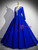 Royal Blue Velvet Long Sleeve Quinceanera Dress