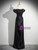 Black Satin Off the Shoulder Pleats Prom Dress
