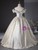 Gold Ball Gown Off the Shoulder 3D Flower Quinceanera Dress