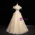 Champagne Tulle Sequins Flower Quinceanera Dress