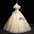 Champagne Tulle Sequins Flower Quinceanera Dress Champagne Tulle Sequins Flower Quinceanera Dress