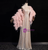 Champagne Sequins Halter Beading Prom With Feather Shawl