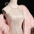 Champagne Sequins Halter Beading Prom With Feather Shawl