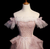 Pink Tulle Sequins Pearls Off the Shoulder Prom Dress