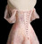 Pink Tulle Flower Beading Prom Dress