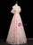 Pink Tulle Flower Beading Prom Dress
