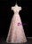 Pink Tulle Flower Beading Prom Dress
