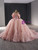 Pink Tulle 3D Flower Off the Shoulder Prom Dress