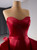 Burgundy Mermaid Satin Sweetheart Prom Dress