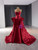 Burgundy Mermaid Satin Sweetheart Prom Dress