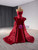 Burgundy Mermaid Satin Sweetheart Prom Dress