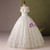 White Tulle Sequins Flower Quinceanera Dress