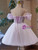 Purple Tulle Off the Shoulder Pleats Homecoming Dress