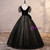 Black Tulle Sequins V-neck Short Sleeve Quinceanera Dress
