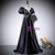 White Satin Short Sleeve Pearls Pleats Prom Dress