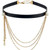 Cheap Layered Chain Pendant Choker Necklace