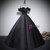Black Ball Gown Satin Off the Shoulder Quinceanera Dress