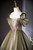 Green Spaghetti Straps Flower Tulle Quinceanera Dress Green Spaghetti Straps Flower Tulle Quinceanera Dress