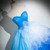 Blue Tulle Sweetheart Pleats Quinceanera Dress