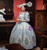 Blue Puff Sleeve Print Rococo Baroque Vintage Dress