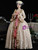 Champagne Long Sleeve Rococo Baroque Dress