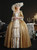 Gold Satin Long Sleeve Lace Baroque Victorian Dress