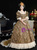 Short Sleeve Square Neck Rococo Baroque Vintage Dress