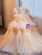 Champagne Tulle Strapless 3D Flower Quinceanera Dress Champagne Tulle Strapless 3D Flower Quinceanera Dress