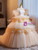 Champagne Tulle Strapless 3D Flower Quinceanera Dress Champagne Tulle Strapless 3D Flower Quinceanera Dress