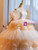 Champagne Tulle Strapless 3D Flower Quinceanera Dress Champagne Tulle Strapless 3D Flower Quinceanera Dress
