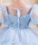 Blue Tulle Puff Sleeve Butterfly Flower Girl Dress