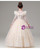 Champagne Sequins Tulle Long Sleeve Flower Girl Dress