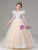 Champagne Sequins Tulle Long Sleeve Flower Girl Dress